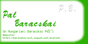 pal baracskai business card
